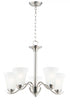 Maxim Vital Chandelier in Satin Nickel Finish Model: 12075FTSN