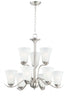 Maxim Vital Chandelier in Satin Nickel Finish Model: 12076FTSN