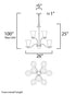 Maxim Vital Chandelier in Satin Nickel Finish Model: 12076FTSN