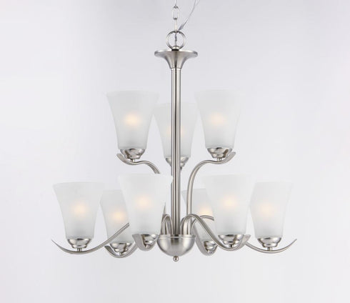 Maxim Vital Chandelier in Satin Nickel Finish Model: 12076FTSN