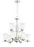 Maxim Vital Chandelier in Satin Nickel Finish Model: 12076FTSN