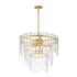 Maxim Warren Multi Light Pendant in Gold Leaf Finish Model: 21835AGGL