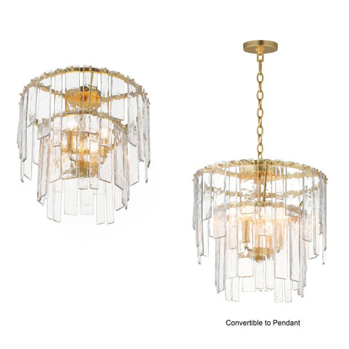 Maxim Warren Semi Flush Mount in Gold Leaf Finish Model: 21833AGGL