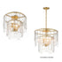 Maxim Warren Semi Flush Mount in Gold Leaf Finish Model: 21833AGGL