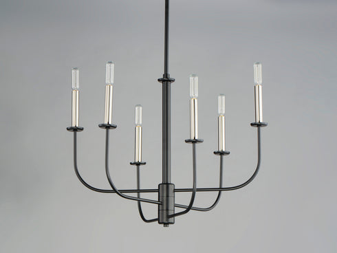 Maxim Wesley Chandelier in Black Satin Nickel Finish Model: 10326BKSN