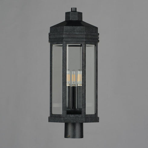 Maxim Wright Outdoor Pol Post Mount in Black Patina Finish Model: 30220CLBKP