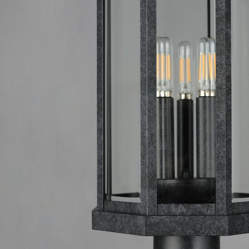 Maxim Wright Outdoor Pol Post Mount in Black Patina Finish Model: 30220CLBKP