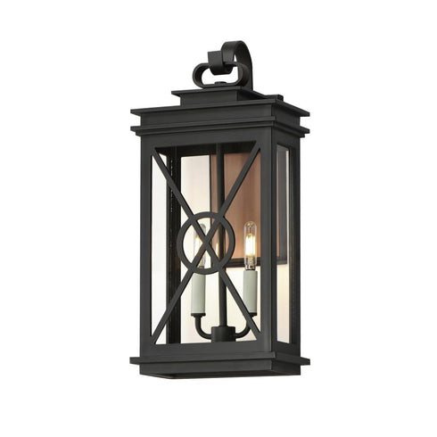 Maxim Yorktown VX Outdoor Wall Mount in Black/Aged Copper Finish Model: 40806CLACPBK