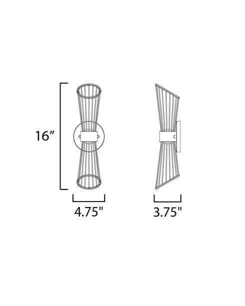 Maxim Zeta Wall Sconce in Natural Aged Brass Finish Model: 24171NAB