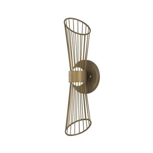 Maxim Zeta Wall Sconce in Natural Aged Brass Finish Model: 24171NAB