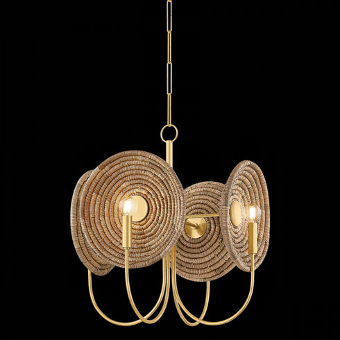 Mitzi ASHBY Chandelier in Aged Brass Finish Model: H1020704-AGB