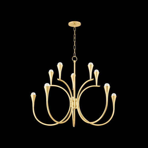 Mitzi Aviana Chandelier in Aged Brass Finish Model: H929810-AGB