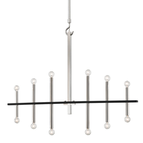 Mitzi Colette 12 Light Chandelier Model: H296812-PN/BK