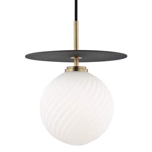 Mitzi Ellis 1 Light Large Pendant Model: H200701L-AGB/BK