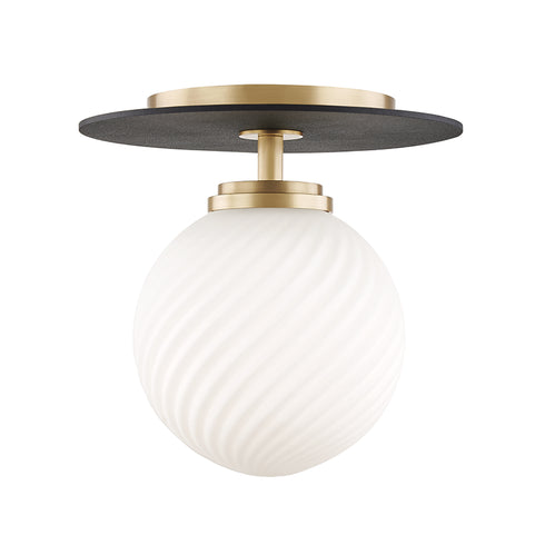 Mitzi Ellis 1 Light Small Flush Mount Model: H200501S-AGB/BK