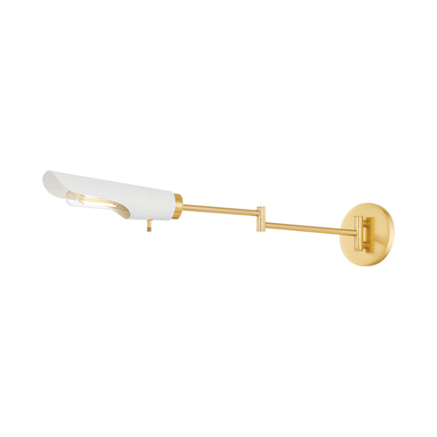 Mitzi Harperrose Wall Sconce in Aged Brass / Soft White Finish Model: H828101-AGB/SWH