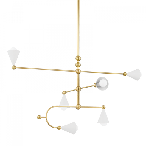 Mitzi Hikari 6 Light Chandelier Model: H681806-AGB/SWH