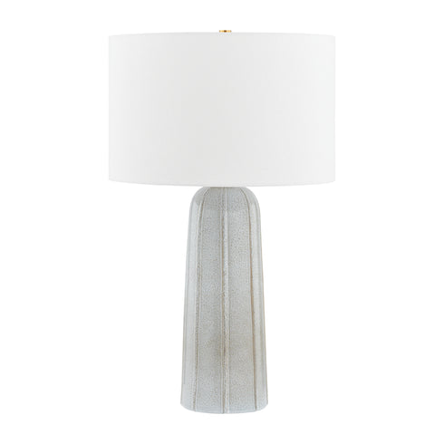 Mitzi Kel Table Lamp in Aged Brass / Ceramic Reactive Ash Finish Model: HL822201-AGB/CRA