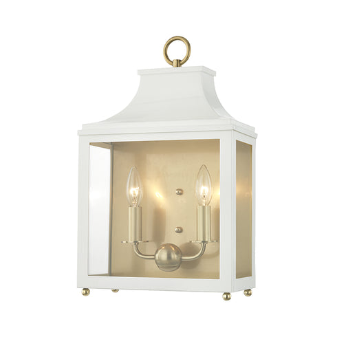 Mitzi Leigh Wall Sconce in Aged Brass / Pink Finish Model: H259102-AGB/PK