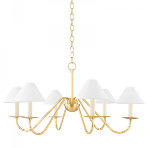 Mitzi Lenore Chandelier in Aged Brass Finish Model: H464806-AGB