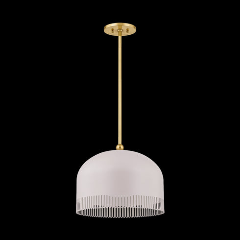 Mitzi Liba Pendant in Aged Brass/Soft Peignoir Finish Model: H884701L-AGB/SPG