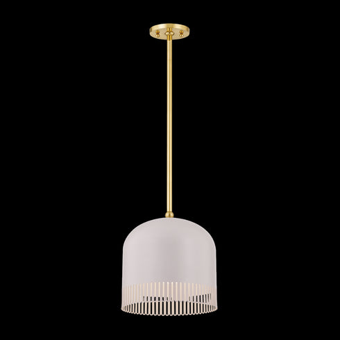 Mitzi Liba Pendant in Aged Brass/Soft Peignoir Finish Model: H884701S-AGB/SPG