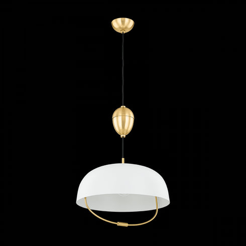 Mitzi Liliana Pendant in Aged Brass/Soft White Finish Model: H925701-AGB/SWH
