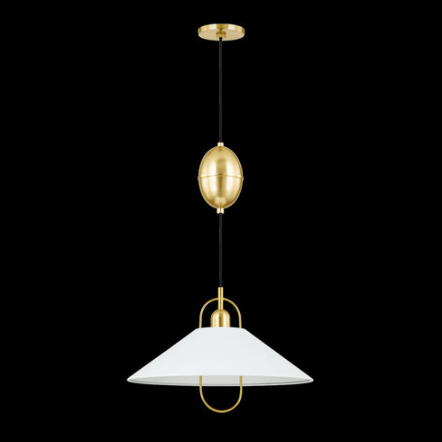Mitzi Mariel Pendant in Aged Brass/Soft Navy Finish Model: H866701-AGB/SNY