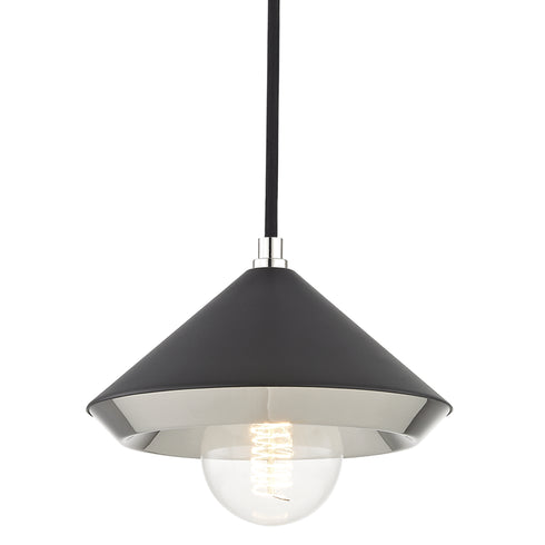 Mitzi Marnie Pendant in Aged Brass Soft Off White Finish Model: H139701S-AGB/WH