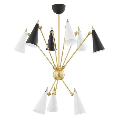 Mitzi Moxie 9 Light Chandelier Model: H441809-AGB/BKWH