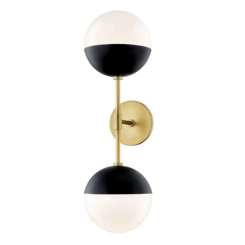 Mitzi Renee 2 Light Wall Sconce Model: H344102A-PN/BK