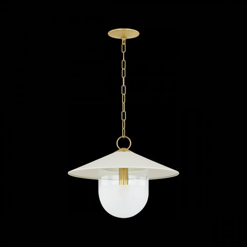 Mitzi RESSI PENDANT in Aged Brass / Soft Cream Finish Model: H926701S-AGB/SCR