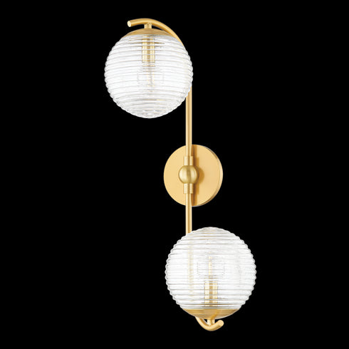 Mitzi Sara 2 Light Wall Sconce Model: H815102-AGB