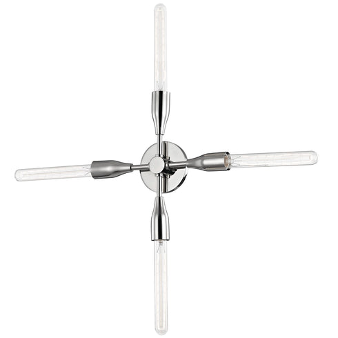 Mitzi Tara Semi Flush in Polished Nickel Finish Model: H116104-PN