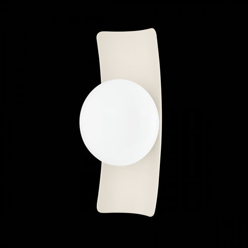 Mitzi Terra Wall Sconce in Aged Brass/Ceramic Antique Ivory Finish Model: H913101-AGB/CAI