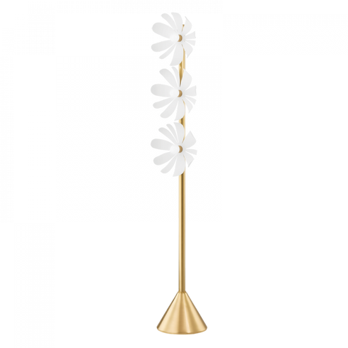 Mitzi Twiggy Floor Lamp in Aged Brass / Textured White Finish Model: HL698403-AGB/TWH