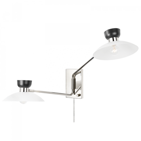 Mitzi Whitley 2 Light Wall Sconce Plug In Model: HL481202-PN