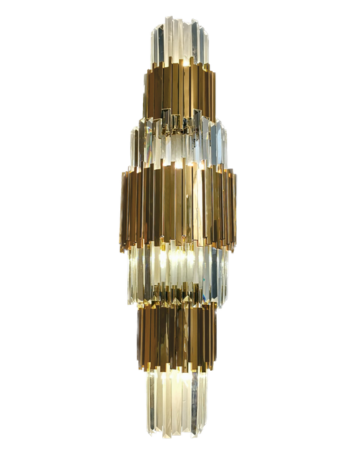 Originali di Illuminazione Jupiter Three Tier 15 Inch Crystal Wall Sconce