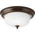 Progress Dome Glass CTC P3925 09 2 75 Watt MED CLOSE TO CEILING in Brushed Nickel Finish Model: P3925-09