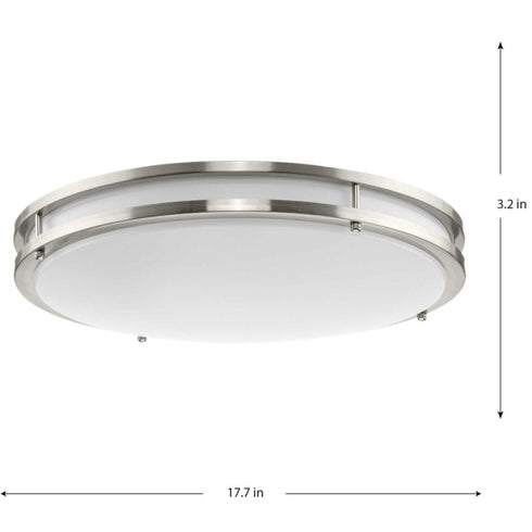 Progress Abide LED Abide Collection 5 CCT Integrated LED in Brushed Nickel Contemporary 17.7 Inch Large Flush Mount Light Model: P350276-009-CS