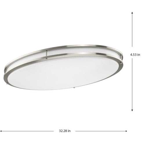 Progress Abide LED Abide Collection 5 CCT Integrated LED in Brushed Nickel Contemporary 32.28 Inch Extra Large Flush Mount Model: P350277-009-CS