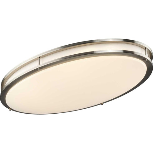 Progress Abide LED Abide Collection 5 CCT Integrated LED in Brushed Nickel Contemporary 32.28 Inch Extra Large Flush Mount Model: P350277-009-CS