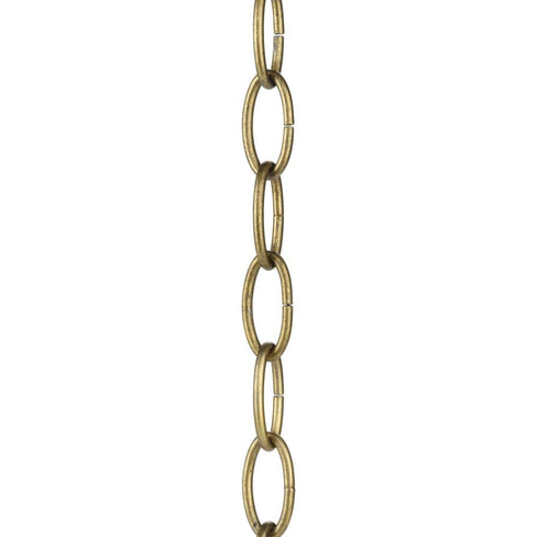 Progress Accessory Chain P8758 175 4' 9 GAUGE CHAIN in Distressed Brass Finish Model: P8758-175