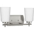 Progress Adley P300466 009 2 Light BATH in Brushed Nickel Finish Model: P300466-009