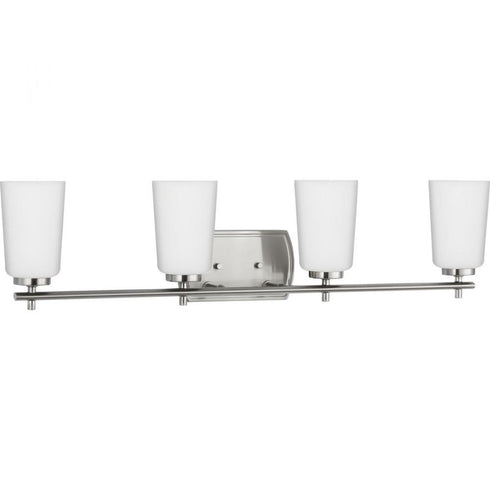 Progress Adley P300468 009 4 Light BATH in Brushed Nickel Finish Model: P300468-009