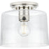 Progress Adley P350213 009 1 60 Watt MED FLUSH MOUNT in Brushed Nickel Finish Model: P350213-009