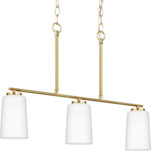Progress Adley P400348 009 3 Light LINEAR CHAND in Brushed Nickel Finish Model: P400348-009