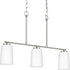Progress Adley P400348 009 3 Light LINEAR CHAND in Brushed Nickel Finish Model: P400348-009