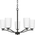 Progress Adley P400349 009 3 Light CHANDELIER CONV in Brushed Nickel Finish Model: P400349-009