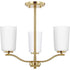 Progress Adley P400349 009 3 Light CHANDELIER CONV in Brushed Nickel Finish Model: P400349-009